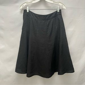 Black linen skirt - size 6 - H&M Goth - Emo lightweight